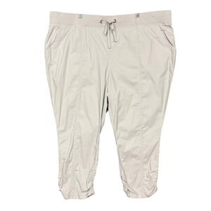 Torrid Pants Womens 4XL Grey Harbor Mist Skinny Stretch Poplin Crop Pull-On NWT
